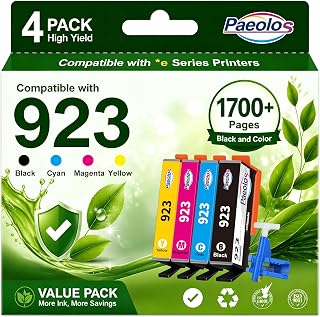 923 Ink Cartridges High Yield Replaced for HP 923 Ink Cartridges Combo Pack