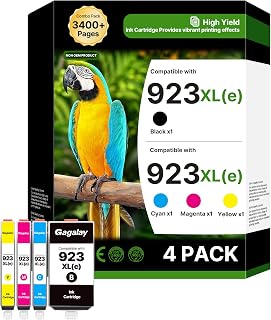 923XL 923e Ink Cartridges (4-Pack) for HP 923 Ink Cartridges With Chip | 6C3Y6LN for HP 923XL Ink Cartridges Combo Pack Work with OfficeJet Pro 8120e 8122e 8124e 8125e 8130e 8132e 8135e 8138e 8139e