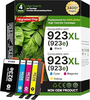 923XL Ink | Compatible with HP 923 Ink Cartridges High Yield with OfficeJet Pro 8130e 8125e 8120e 8135e 8139e 8138e 8124e 8120 Printer