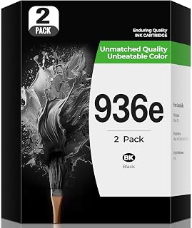 936XL 936e 936 Ink Cartridges OfficeJet Pro 9125e 9135e 9720e 9730e Ink | Compatible with Hp 936e 936 Ink OfficeJet Pro 9135e 9125e 9730e 9125 9135 9730 9720 9110 9130 9120 Printers (2 Black)