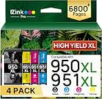950XL 951XL Ink Cartridge 950 951 Combo Pack Compatible for Pro 8600 4 Pack