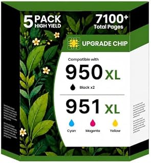 950XL and 951XL Ink Cartridges Combo Pack (5-Pack) | Replacement for HP 950XL 951XL Ink Cartridges for HP Printers OfficeJet 8600 Series Pro 251dw, 8100, 8600 Series