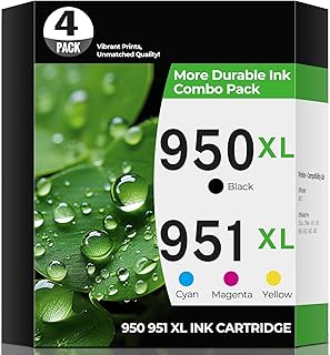 950XL 951XL Ink Cartridges OfficeJet Pro 8600 8610 8620 Ink Compatible for HP 950 951 XL Ink Cartridge Combo Pack HP950XL HP951XL Printer Ink for OfficeJet Pro 8100 8630 8660 8640 8615 276DW 251DW-4P