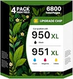 950XL 951XL Ink Compatible for HP 950 951 Ink Cartridges Combo Pack, 4 Pack