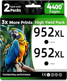 952XL Black Ink Cartridges Compatible for HP 952 HP952 XL HP952XL Bk for Officejet Pro 8710 7740 8720 8702 8210 7720 8715 8730 8740 8216 8725 8700 8200 7730 8743 8714 8745 Printer(chip Version: C75)