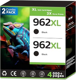 962XL Black Ink Cartridges Replacement for HP 962 Black Ink Cartridges Combo Pack (2 Pack), Compatible with HP Printer OfficeJet Pro 9025e 9018 9010 9015 9025 Printer Ink, 962 Ink Updated with V19.8.1