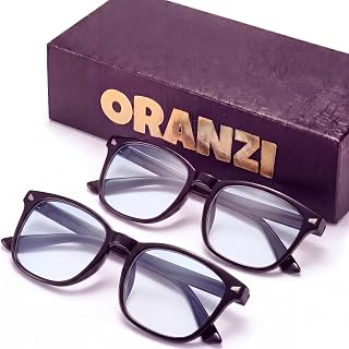 98.6% Blue Light Blocking Glasses for Computer Gaming Anti Eyestrain | Anti Harmful Blue Ray for Better Sleep, Amber High-definition Lens Anti Fatigue & Eye Strain, Lightweight Comfort Frames