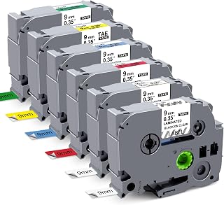 9mm 0.35 Inch Replace for Brother P Touch Label Maker Tape Refills