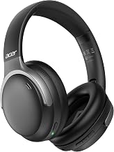 Acer Active Noise Cancelling Headphones,Wireless Bluetooth Over-Ear,Black | 45db Anc,100H Playtime,10Min Charge Delivers 10H Playback,Music & Bass EQ Modes, Rotating & Foldable Design for Travel&Office