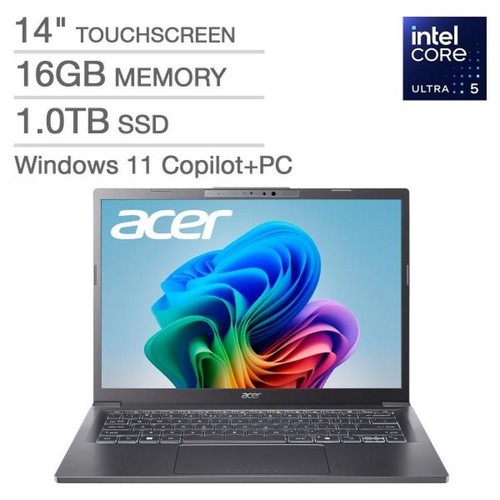 Acer Aspire 14" AI Copilot+PC Laptop Core Ultra 5 226V Gen 4 ARC 16GB 1TB Refurb