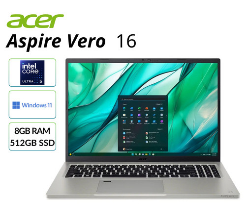 Acer Aspire Vero 16 16" Ultra 5 125U AI 8GB 512GB SSD Windows 11 Refurbished