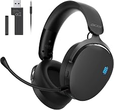 Acer Gaming Headset with Aluminum Frame for PS5, PS4, PC, Switch - Black | Tri-Mode(2.4GHz/Bluetooth/Wired) Gaming Headphones with ENC Mic, Stereo Sound, 40H Battery, Blue Light Indicator, 50mm Driver