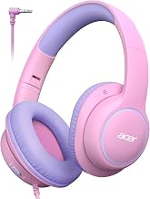 Acer Kids Headphones Wired for School - Over Ear Design, 85/94dB Safe Volume Limit, 3.5mm Jack Foldable Headphones for Toddler Boys Girls Classroom Yoto Player Chromebook Travel (Blue Green)