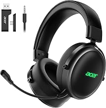 Acer Wireless Gaming Headset with Zero-Latency for PS5,PC,Switch-40H Batt