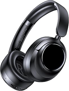 Active Noise Cancelling Headphones,120H Playtime Bluetooth 6.0 Over Ear Headphones with Hi-Res Audio & 5-Mic ENC Calls, 360&deg; Surround Sound Wireless Headphones Foldable Headset for Travel