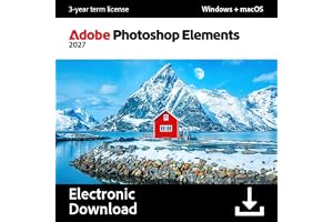 Adobe Photoshop Elements 2027 | AI-Powered Photo Editing Software | 3-Year Term License | Activation Required [PC/Mac Online Code] [PC/Mac Online Code]