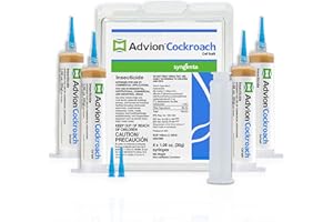 Advion Cockroach Gel Bait, 4 Tubes x 30-Grams, 1 Plunger and 2 Tips, German Roach Insect Pest Control, Indoor and Outdoor Use, Roach Killer Gel for American, German and Other Major Cockroach Species
