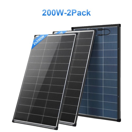 AeternaSol 400W (200W*2) Bifacial Solar Panel N-Type Mono 18V Roof RV Off Grid