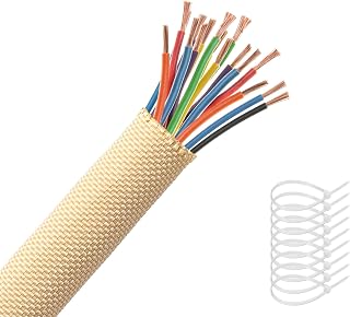 AGPTEK Cable Sleeve, 10ft - 4/5 inch Cord Protector for Pets, Wood Color | Cord Cover for Pets, Flexible Cord Protector from Pets Chewing, Bite-Resistant Cable Wire Management for USB, Power, TV Cords