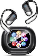 AI Real-Time Translation Earbuds, 198 Languages Two-Way Translator Headphones, Bluetooth 6.1 OWS Open Ear Earphones with LCD Touch Screen, Portable Translator Device for Travel, Meetings & Learning
