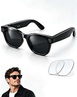 AI Smart Glasses with Camera,4K Video Recording Glasses (2 Lens)