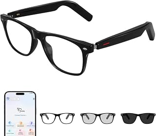 AI Smart Glasses with DeepSeek R1,Smart Translation,Color-Change Lenses, UV/Blue Protection, Audio Intelligent,Open Ear Music, Voice Assistant.