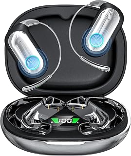 AI Translation Earbuds-198 Languages, Sport Open Ear Translator Earphones | Bluetooth 6.1 Translator, 4-in-1 Smart Mode Touch Screen Real-Time Ergonomic Earphones Ideal for Travel Business Learnin