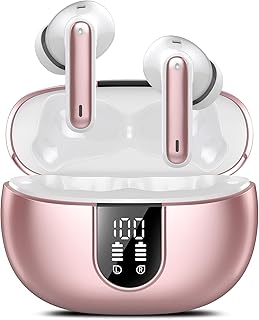 Ai Translation Earbuds Real Time, 165 Languages Translator Earbuds with 6 Translation Modes/No Subscription, Audio and Video Calls Translator Headphones, 42H Audifonos Traductores Ingl&eacute;s Espa&ntilde;ol Rose
