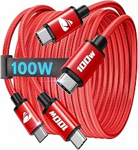 Aioneus 100W USB C to USB C Cable [3ft 2Pack], C to C Cable Fast Charging