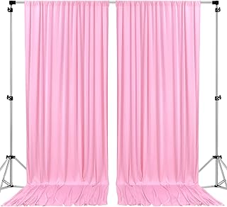 AK Trading DRAPE-5x10 Polyester Backdrop Drapes Curtains Panels with Rod Pockets, Pink, 10' x 10'