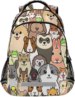 ALAZA Doodle Pet Dog Colorful Animals Backpacks Travel Laptop Daypack School Book Bag for Men Women Teens Kids