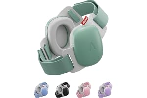 Alpine Muffy Baby Comfort - Protects Hearing for Babies and Toddlers - CE & ANSI Certified - Headband for Safe fit & Comfort - Adjustable for Ages 3-48 Months - 24dB Sound Reduction, Green