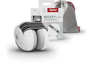 Alpine Muffy Baby Ear Protection for Babies and Toddlers up to 36 Months - CE & ANSI Certified - Noise Reduction Earmuffs - Comfortable Baby Headphones Against Hearing Damage & Improves Sleep - Black