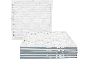 Amazon Basics 20x20x1 Air Filter 6-Pack, MERV 11 AC Furnace Filters, Dust, Pet, Allergy Control, Electrostatic (Actual Size: 19.75 x 19.75 x .75)