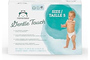 Amazon Brand - Mama Bear Gentle Touch Baby Diapers, Formulated without Fragrance, Size 4, 148 Count (4 packs of 37), with Skin Protection and Leak Protection