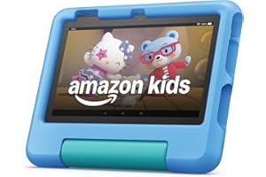Amazon Fire 7 Kids tablet, ages 3-7. Top-selling 7" kids tablet on Amazon. Includes ad-free and exclusive content, easy parental controls, 10-hr battery, 16 GB, Blue