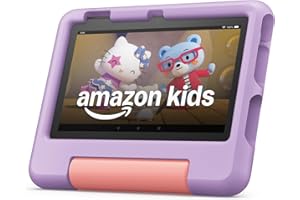 Amazon Fire 7 Kids tablet (newest model) ages 3-7. Top-selling 7" kids tablet on Amazon. Includes ad-free and exclusive content, easy parental controls, 10-hr battery, 16 GB, Purple