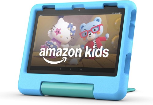 Amazon Fire HD 8 Kids 8" Tablet w/ Blue Case Bundle 2GB RAM 32GB Excellent