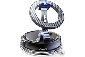 ANDERY Car Phone Holder for Magsafe [78+LBS Strongest Suction & 2400gf Magnetic] 360&deg; Adjustable Car Phone Mount, Phone Holders for Your Car for iPhone 17-12 Pro Max Plus Air, Carbon Fiber