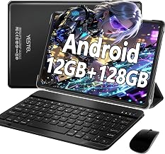 Android 13 Tablet, 10.1"Tablets with Keyboard, 12GB+128GB+1TB Expand, Black