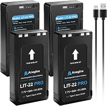 Anegine 4Pack 8000mAh Rechargeable LIT-22 Battery for SPYPOINT Trail Camera
