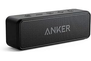 Anker soundcore 2 Portable Bluetooth Speaker, Stereo Sound, IPX7 | BassUp, 24H Playtime, Bluetooth 5, Wireless Speaker for Home, Outdoors, Travel-Pink
