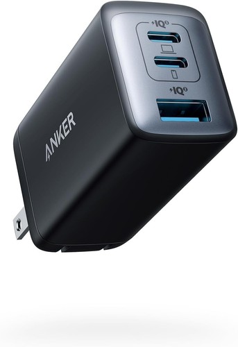 Anker USB C Charger Nano 65W PPS 3-Port GaN II Fast Charging for MacBook/Galaxy