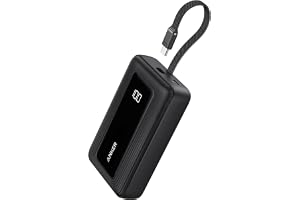 Anker Zolo Power Bank (2025 Upgraded Version), 20,000mAh 30W High-Speed Portable Charger with Built-in USB-C Cable, Battery Pack for iPhone 17/16 / 15 Series, Galaxy, and More