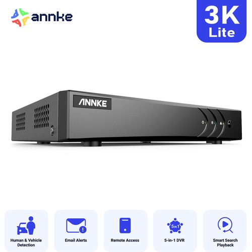 ANNKE H.265+ 8CH DVR for Video Security Camera System 3K Lite Recorder CCTV Kit