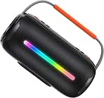 aowoka Bluetooth Speaker Portable Wireless Bluetooth Speakers with HD Stereo Sound, BT 5.4 TWS Pairing, IPX7 Waterproof, 30H Battery Life with Led Light for Outdoor/Party/Sport/Travel/Gifts