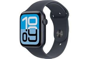 Apple Watch SE 3 [GPS 44mm] Smartwatch with Midnight Aluminum Case with Midnight Sport Band - M/L. Fitness and Sleep Trackers, Heart Rate Monitor, Always-On Display, Water Resistant