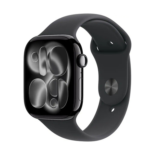 Apple Watch Series 11 46mm GPS Jet Black Case w Black Sport Band M/L MEUX4LW/A