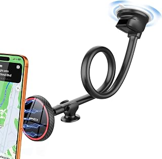 APPS2Car for MagSafe Car Mount for Dad, Magnetic Phone Holder for Car Upgraded 14-Inch Long Arm Suction Cup, Windshield Phone Mount fits iPhone 17 Pro Max Plus 16 15 14 13 12 Mini