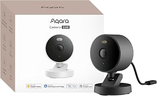 Aqara 2K Indoor/Outdoor Security Camera G100, HomeKit Secure Video, Black | 2-Way Audio, Spotlight Color/IR Night Vision, AI Detection, 140&deg; FOV, Wi-Fi 6, Supports HomeKit, Alexa, Google and IFTTT